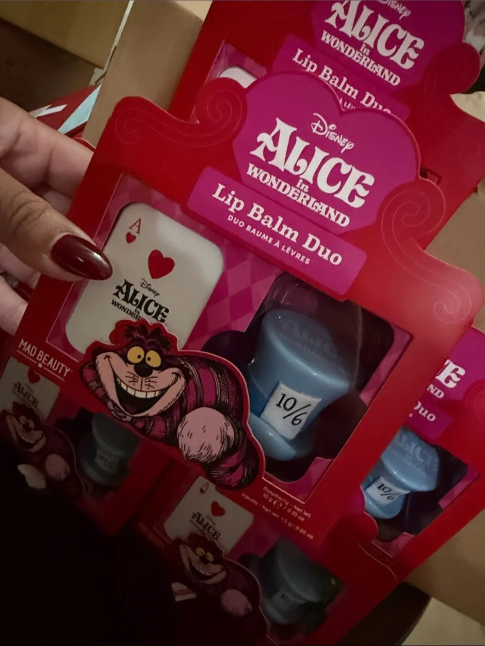 Disney Alice in Wonderland Lip Balm Duo - Pink & Blue set - MAD BEAUTY